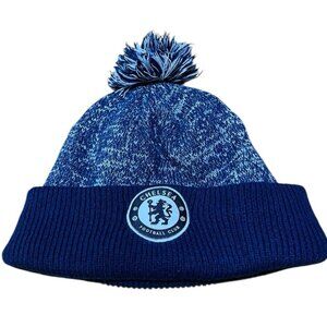 Chelsea Football Club Beanie Hat One Size Blue Merled